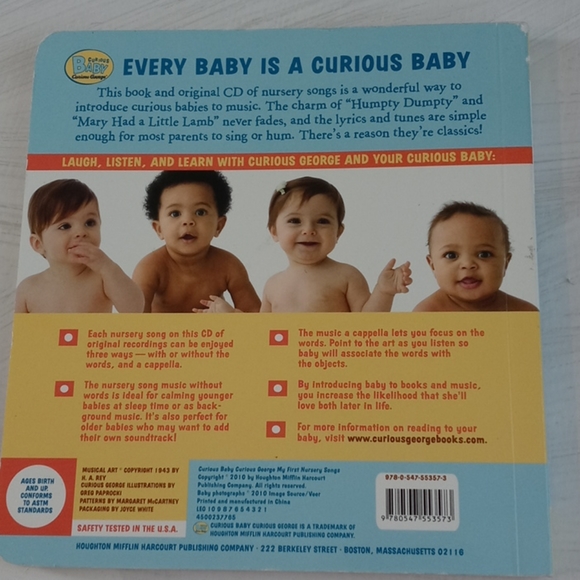 Curious Baby Curious George My First Nursery Songs - Picture 2 of 5